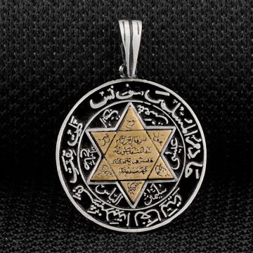 Mührü Süleyman 925 Ayar Gümüş Kolye Ucu