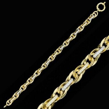 Şık Tasarımlı Altın Kaplama 925 Ayar Gümüş Hallow Bileklik