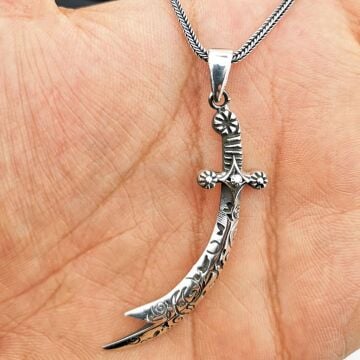 HZ. Ali Zülfikar Kılıç Tasarımlı Kalın Zincirli 925 Ayar Gümüş Kolye