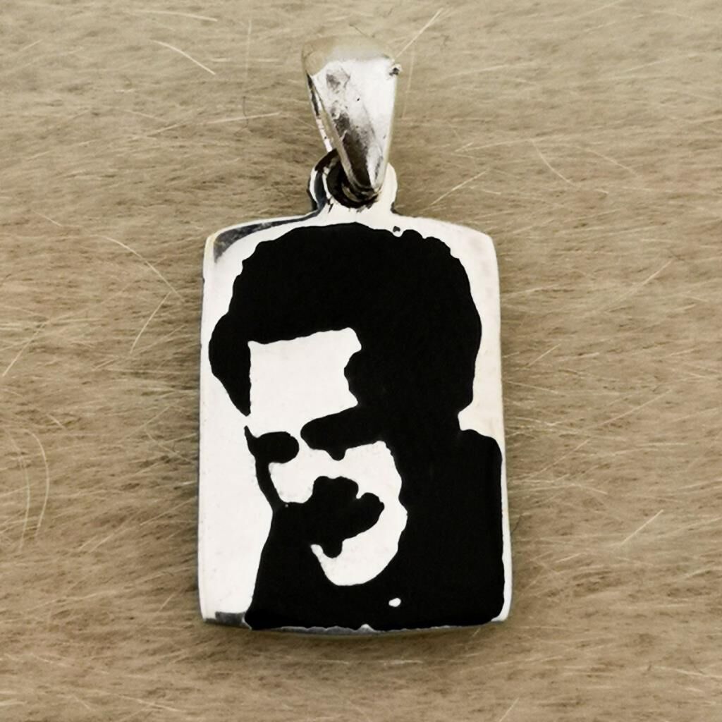 Nazım Hikmet Ran Siületli 925 Ayar Gümüş Kolye Ucu