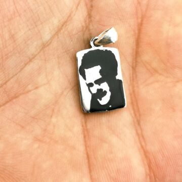 Nazım Hikmet Ran Siületli 925 Ayar Gümüş Kolye Ucu