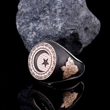 AYYILDIZ MODEL OTANTİK DESEN 925 AYAR GÜMÜŞ YÜZÜK