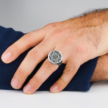Hz Süleyman Mührü 925 Ayar Gümüş Yüzük