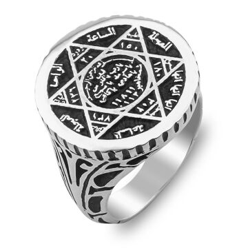 Hz Süleyman Mührü 925 Ayar Gümüş Yüzük