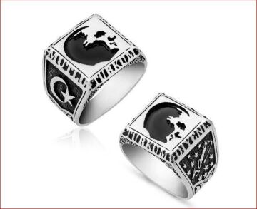 Atatürk Silüeti 925 Ayar Gümüş Yüzük